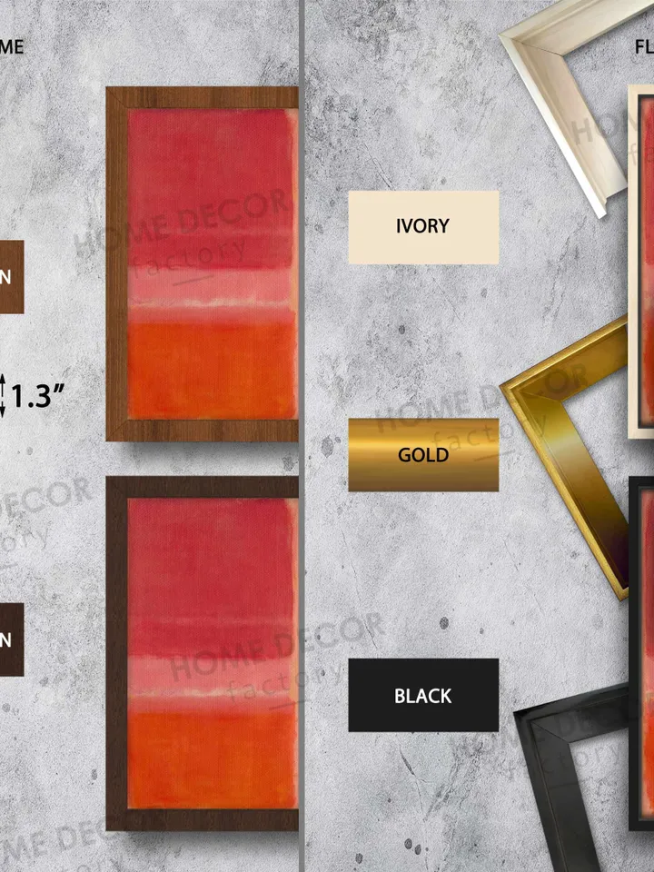 Mark Rothko Red Pink Orange Exhibition Poster Wall art Modern wall decor Modern painting Reproduction Abstract expressionism