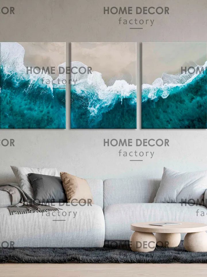 Ocean Waves, Poster set, Canvas Print, set of 3 prints, sea print, beach print, Wall art, Sea Wster Wall, Ocean Photography Print Canvas