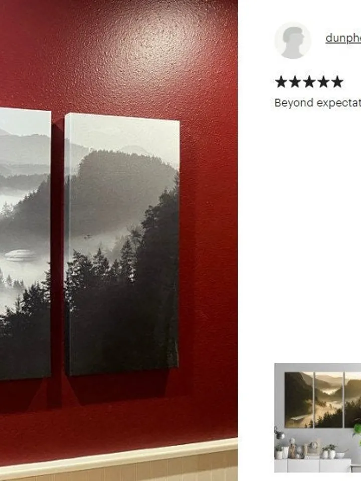 Endor Star Canvas Foggy Forest Wall Art Spaceship fantasy Forest Forest Print wars Spaceship Forest art Wall sci-fiplanet Forest canvas art