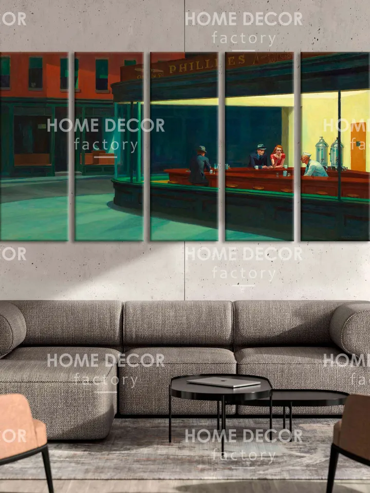 Edward Hopper Nighthawks, Nighthawks Painting Reproduction Print, Famous American Art, Edward Hopper Art, Edward Hopper Print, Poster, Art