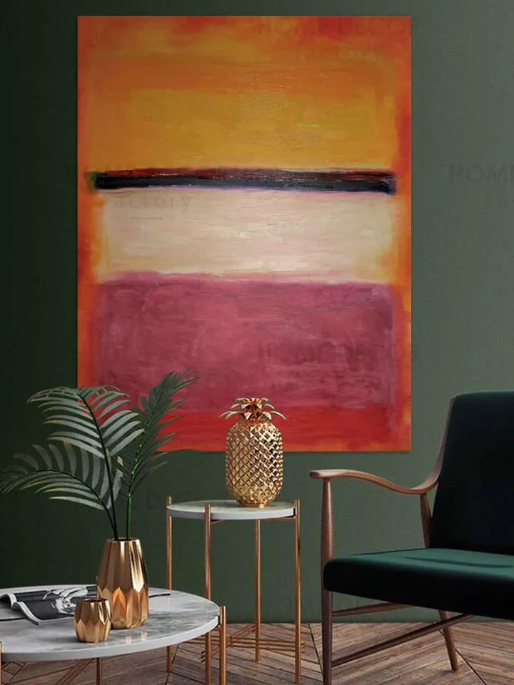 MARK ROTHKO Yellow pink "White Center" print Dark Paintings canvas minimalism color field abstract print american abstract expressionist