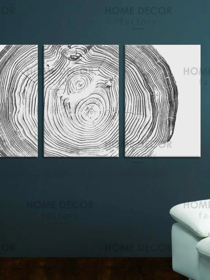 Large Tree Ring Prints Tree Stump Print Wood Prints Nordic Art Black and white Minimalist Art Log Slice Cut Log Prints Nature inspired art