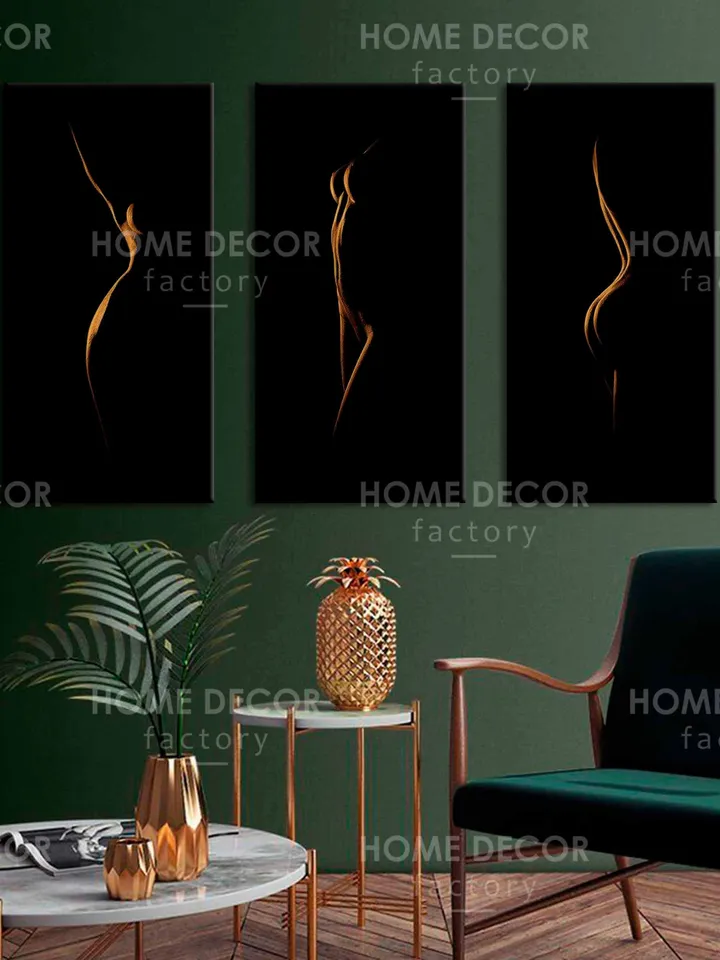 Erotic art Nudeart woman Nudeart erotica Print Black & Gold Female Nudity Woman Print Bedroom sex decor Erotic Wall art sensual art print