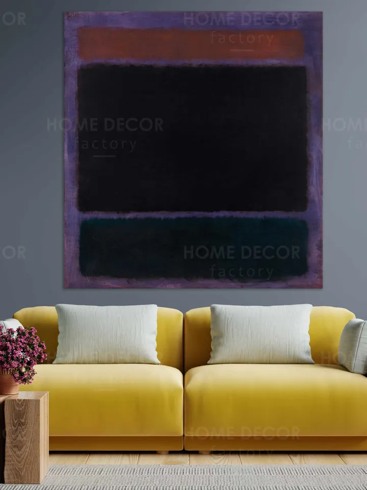 Purple Background Mark Rothko Red Reproduction canvas print Modern wall decor Abstract minimalism art Modern painting Abstract expressionism
