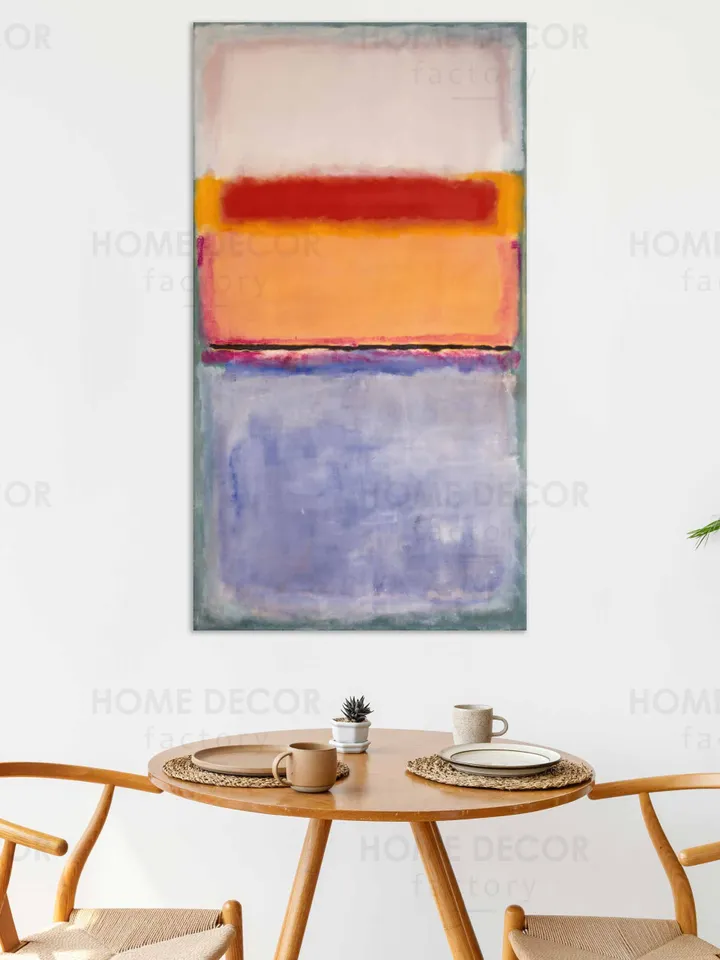 Mark Rothko Orange lavender red white Art After 1945 canvas print Abstract painting Modern wall decor Modern Rothko poster Exhibition
