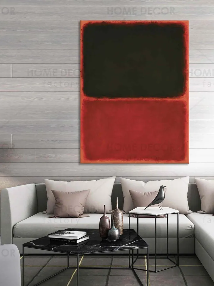 MARK ROTHKO black red Abstract canvas print fake rothko Paintings purple canvas minimalism color american abstract expressionist  black red