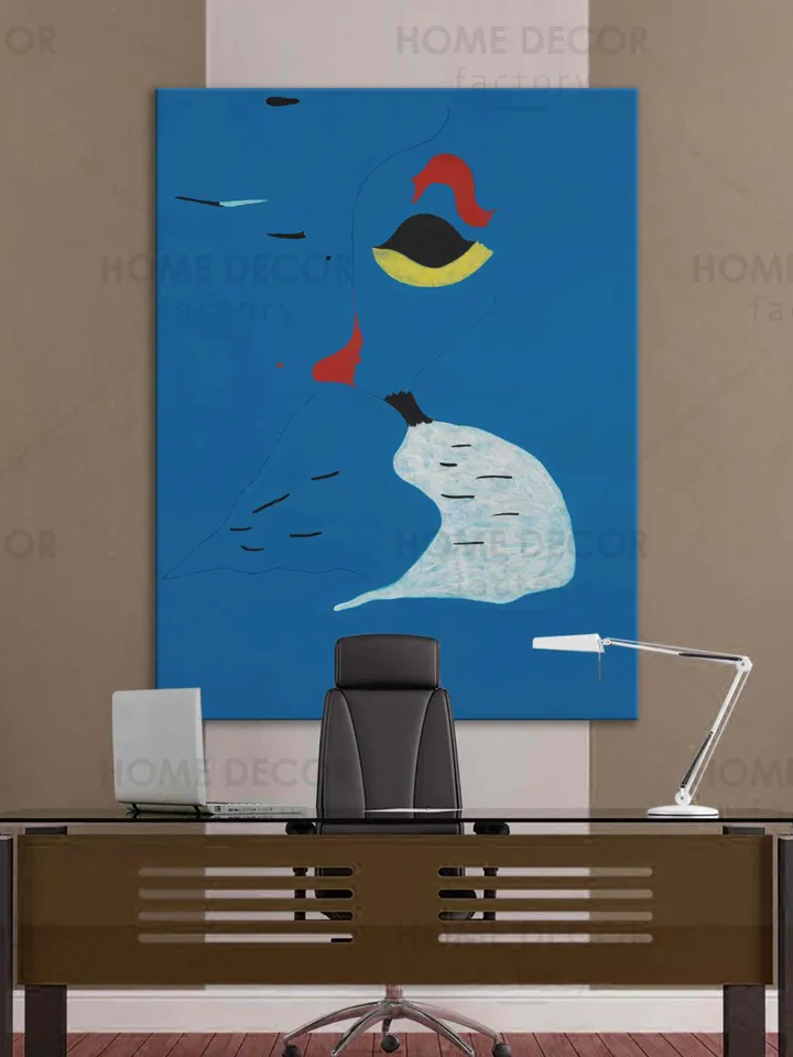 Joan Miro Femme au chapeau rouge Vintage Exhibition Poster Vintage Exhibition Poster Exhibition Poster Color Stripes Decor Pop-Art Canvas