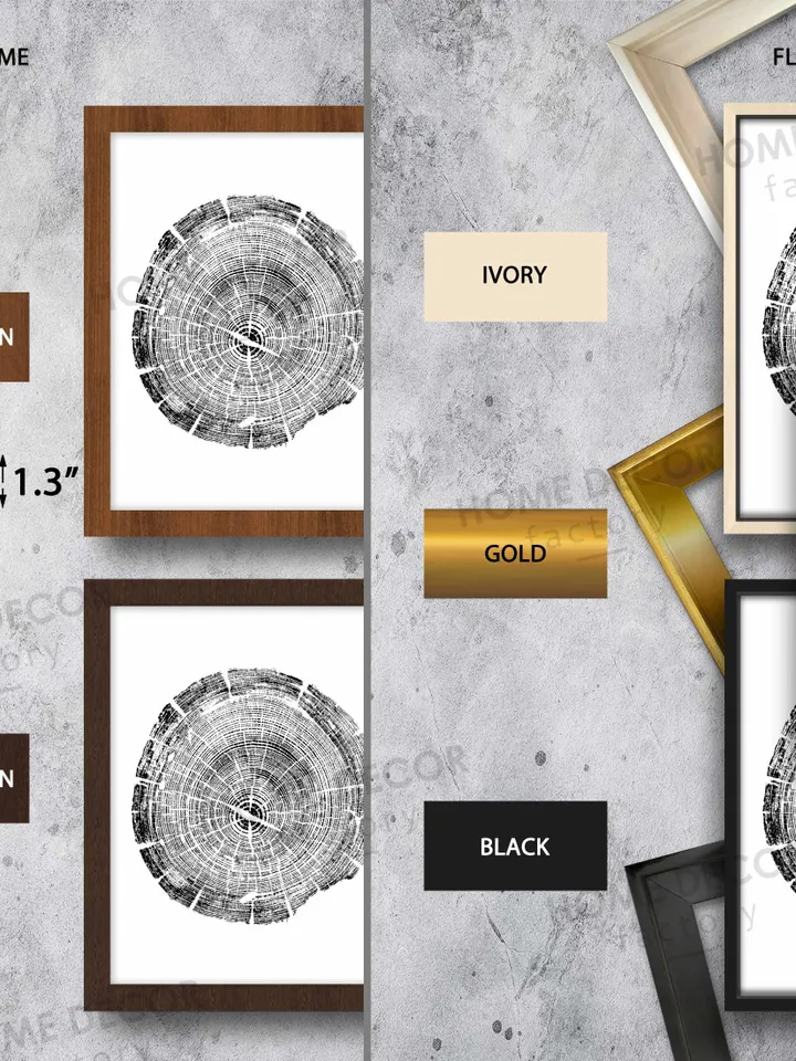 Tree Ring canvas print Nature Print Set Decor Black and White art Wood gift to dad imprint stamp Nordic Decor minimalism designer picture