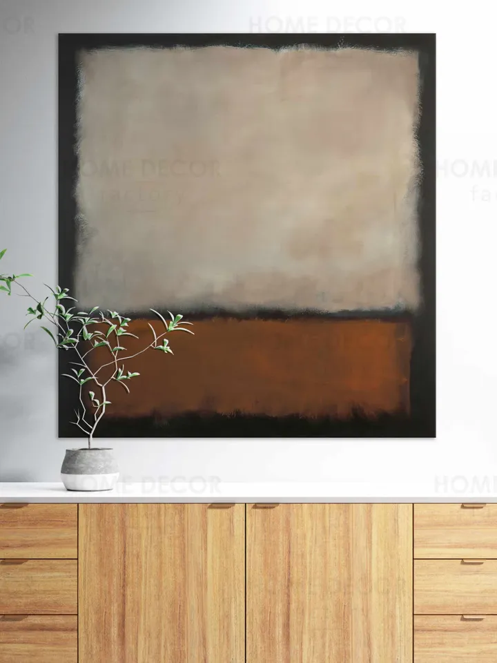 Mark Rothko, No. 7 (Dark Brown, Gray, Orange) 1963 Paintings contemporary art Home decor Rothko poster Contemporary art Reproduction