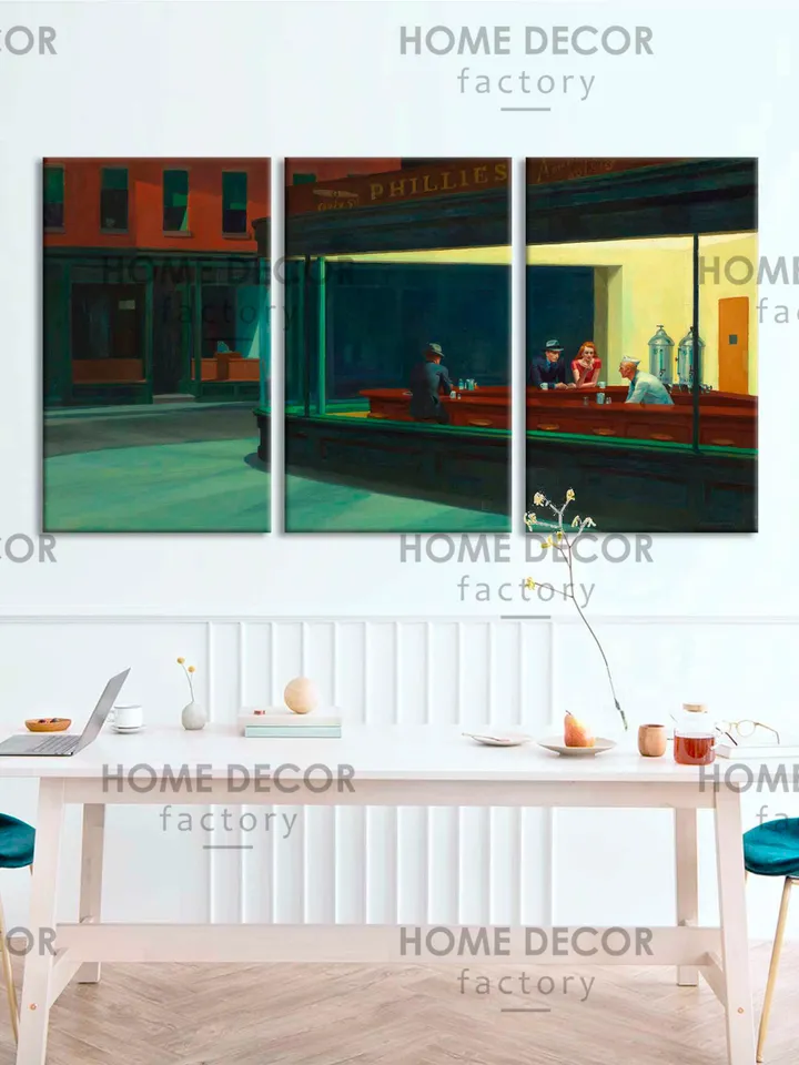 Edward Hopper Nighthawks, Nighthawks Painting Reproduction Print, Famous American Art, Edward Hopper Art, Edward Hopper Print, Poster, Art