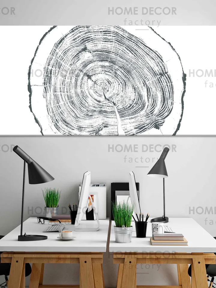 Large Tree Ring Prints Tree Stump Print Wood Prints Nordic Art Black and white Minimalist Art home wall decor Log Slice Cut Log Prints