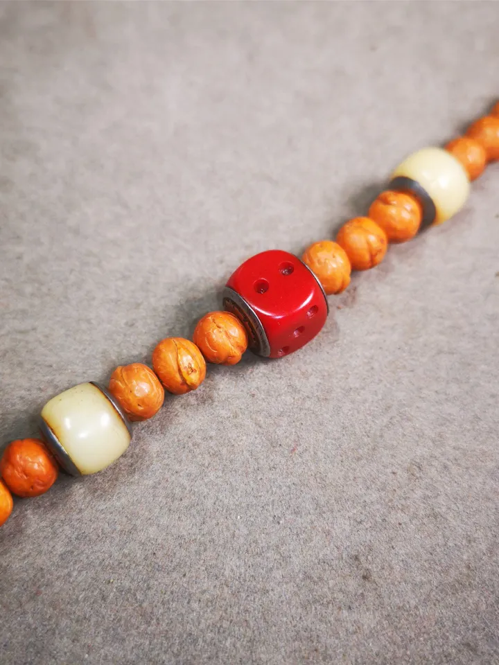 Gandhanra Tibetan Mala Spacer Beads Set,Marker Beads for Prayer Beads Necklace Accessories,Made of Bone and Plastic