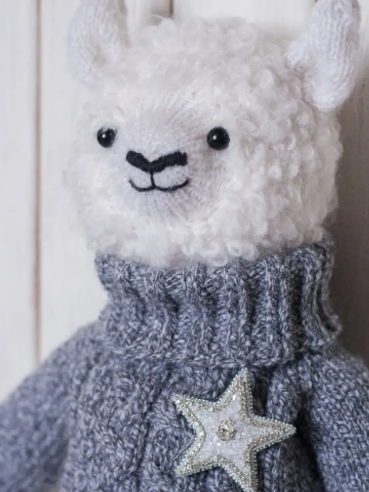 Organic Handmade LLama Toy: Eco-Friendly, Sustainable Plushie for Unique Baby Shower Gifts/ 2 LLamas