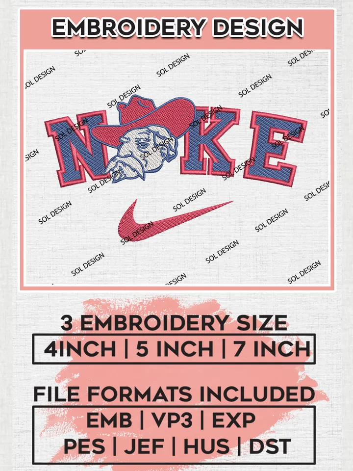 Nike Ole Miss Rebels Machine Embroidery Design, NCAA Ole Miss Rebels Embroidery Design Design files, NCAA Embroidery Designs, NCAA Machine Embroidery Designs, Digital Download
