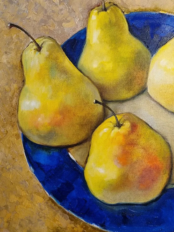 Round dance of merry pears Original Art Wall Art Oil Painting Canvas Art