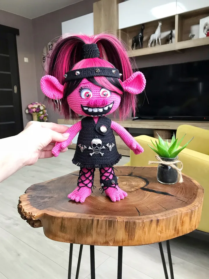 Digital Download - PDF. Crochet pattern Poppy-Troll. DIY amigurumi toy tutorial