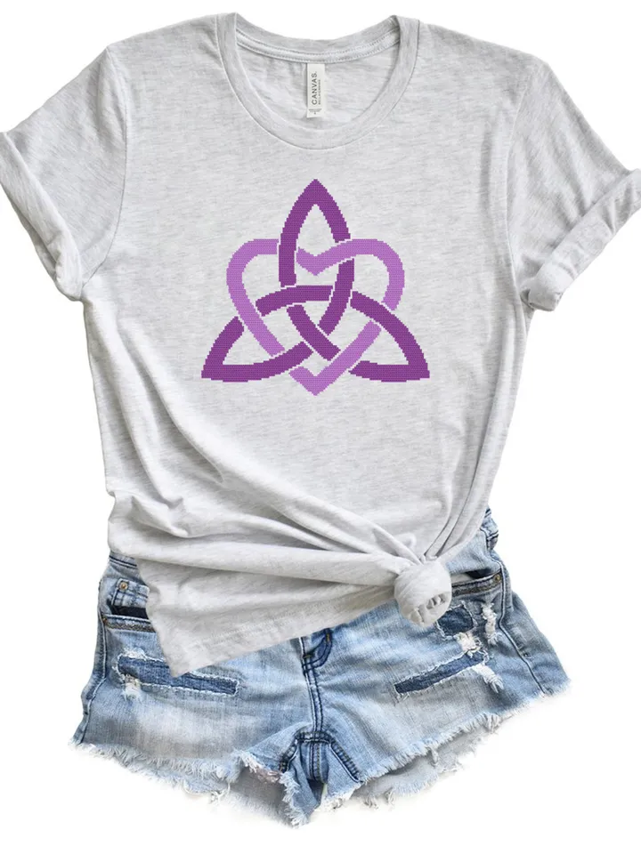 Celtic love knot cross stitch pattern download PDF Celtic heart cross stitch, Trinity knot cross stitch chart, Easy mandala pattern PDF #M60