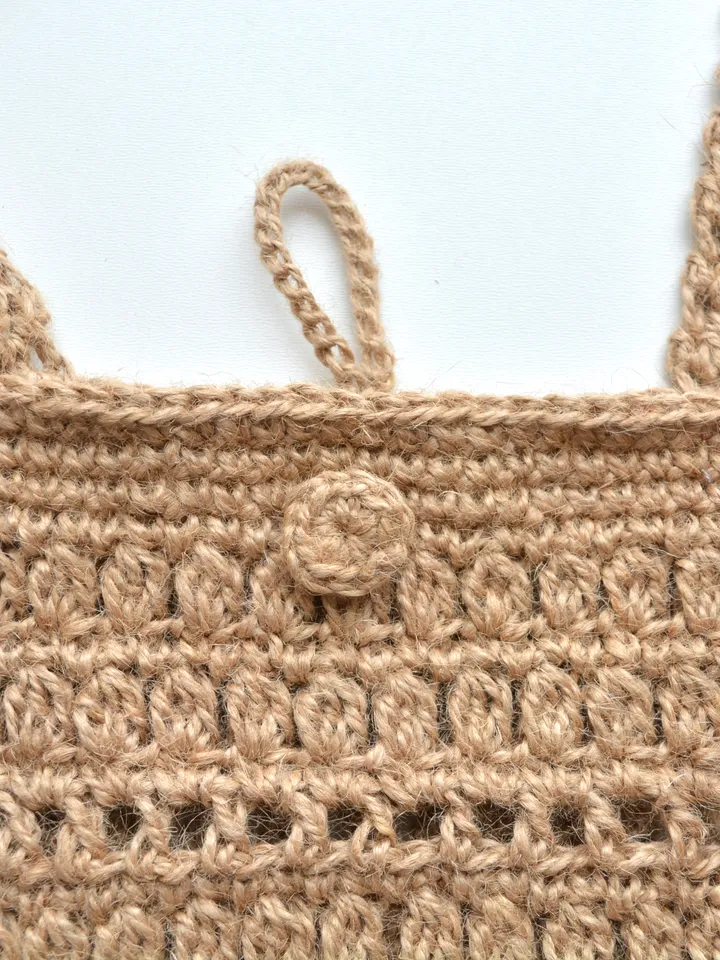 Jute bag crochet pattern, mini bag pattern, Boho bag, phone bag, Crossbody purse, crochet purse, phone pouch