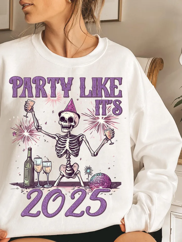 Party Like its 2025 Png, Disco Ball Coquette Bow, Happy New Eve Celebration Png, Trendy Happy New Year, Sublimation Designs