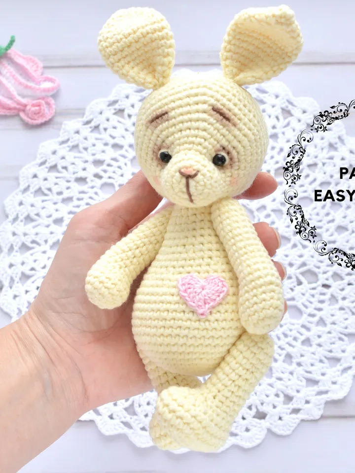 Crochet bunny toy pattern, Amigurumi pattern bunny