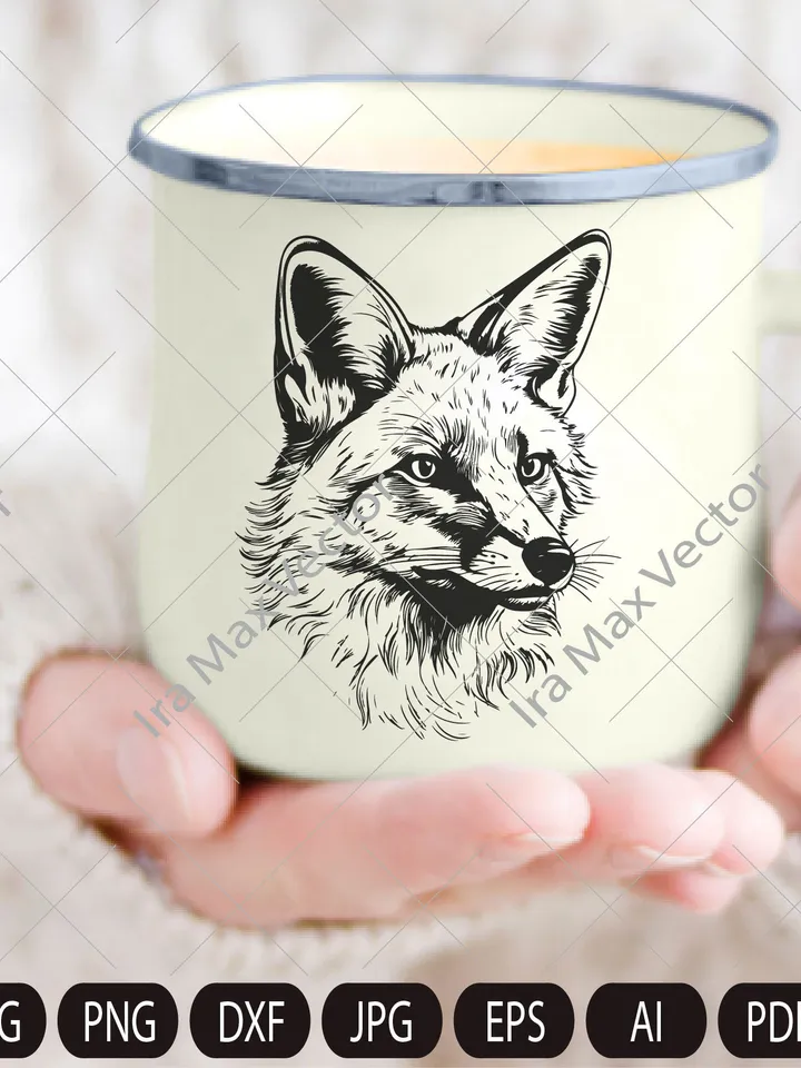Fox svg /FOX Face svg / Fox Head svg / Fox Mascot svg / Fox Printable /Fox detailed/ INSTANT DOWNLOAD