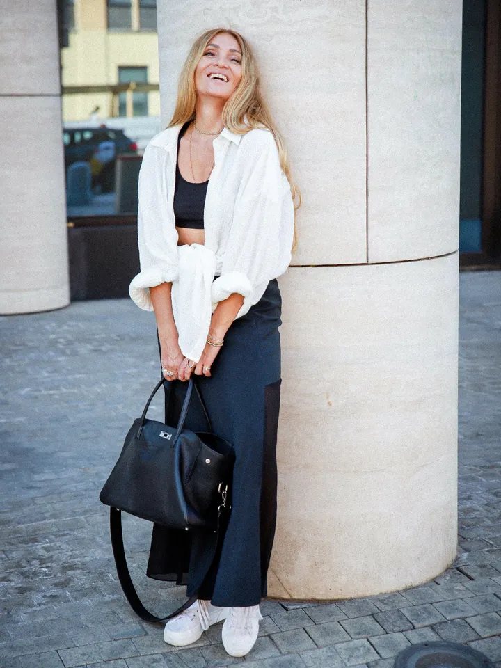 Genuine leather black classy designer women bag | everyday purse | elegant bag