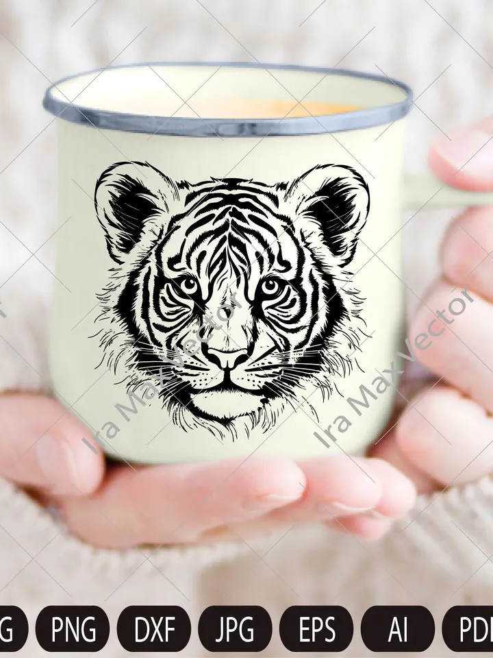 Baby tiger svg, tiger cub face svg, tiger baby, Tiger, Nursery Decor, Safari African Animals, tiger Cub, Nursery Wall Art,Kids Printable Art