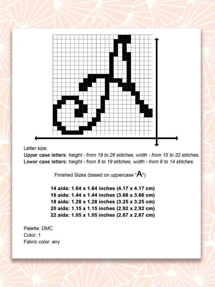 Alphabet cross stitch pattern PDF Calligraphy stitch, Handwriting font cross stitch, Letters cross stitch chart, Digital download PDF #A3