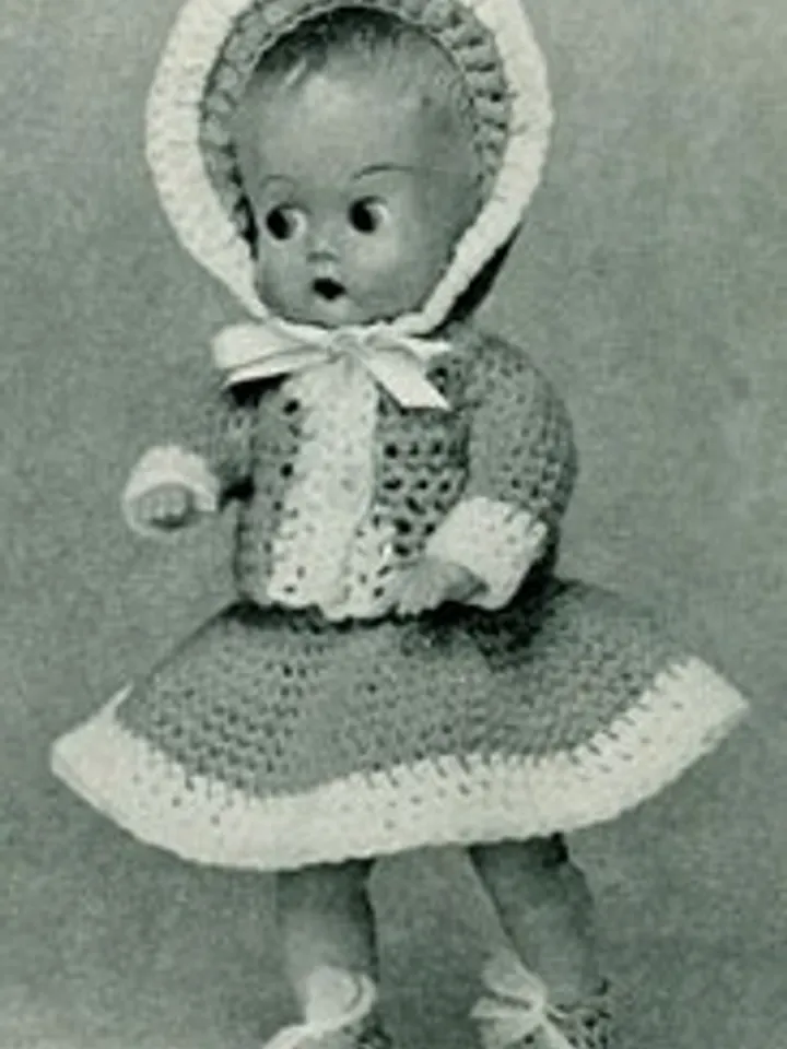 Vintage Crochet Pattern Costume for Doll Betty & Bob Doll Pattern Digital Download PDF