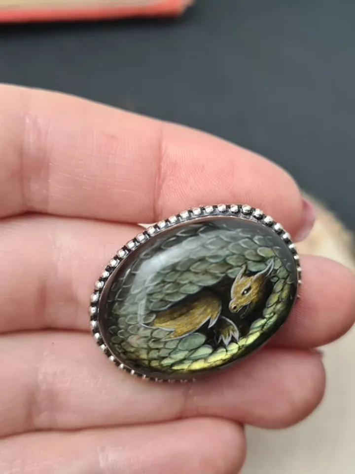 Dragon ring Labrodarite ring