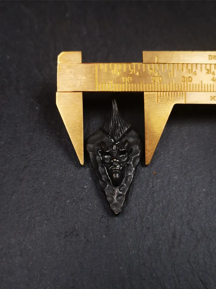 Gandhanra Handmade Amulet,Demon Pendant,Evil Spirit or Devil, Made of Copper,1.77"