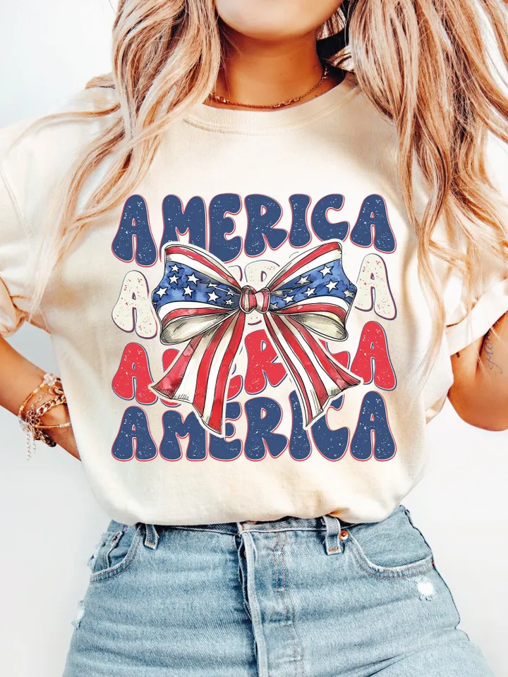Coquette America png, Coquette Bow png, 4th of July sublimation, America Png, Freedom, American Flag sublimation, American girly png