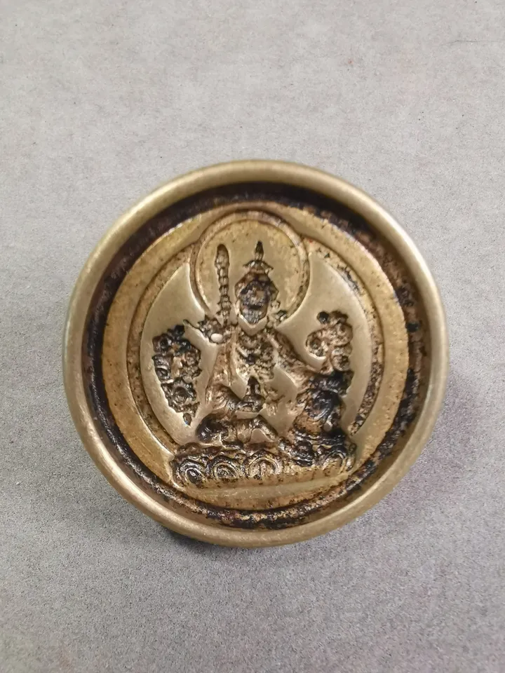 Gandhanra Old Tibetan Buddha Statue Tsa Tsa Mold,Guru Rinpoche,Padmasambhava,DIY Mould Tsha Tsha Statue