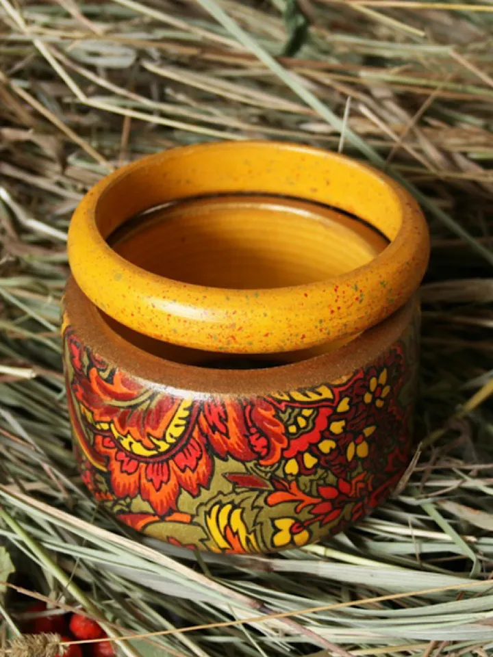 Set of wooden bracelets with pattern boho style bracelets for women Jewelry