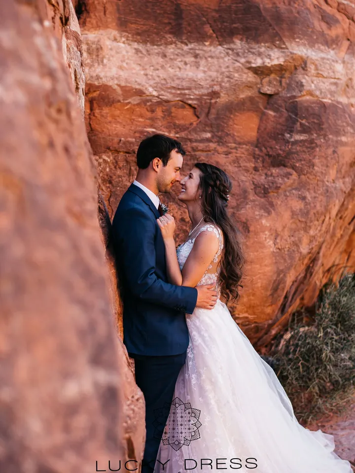 Lace wedding dress Plunge wedding dress Off the shoulder wedding dress Illusion wedding dress Champagne wedding dress Pearls dress / Charity