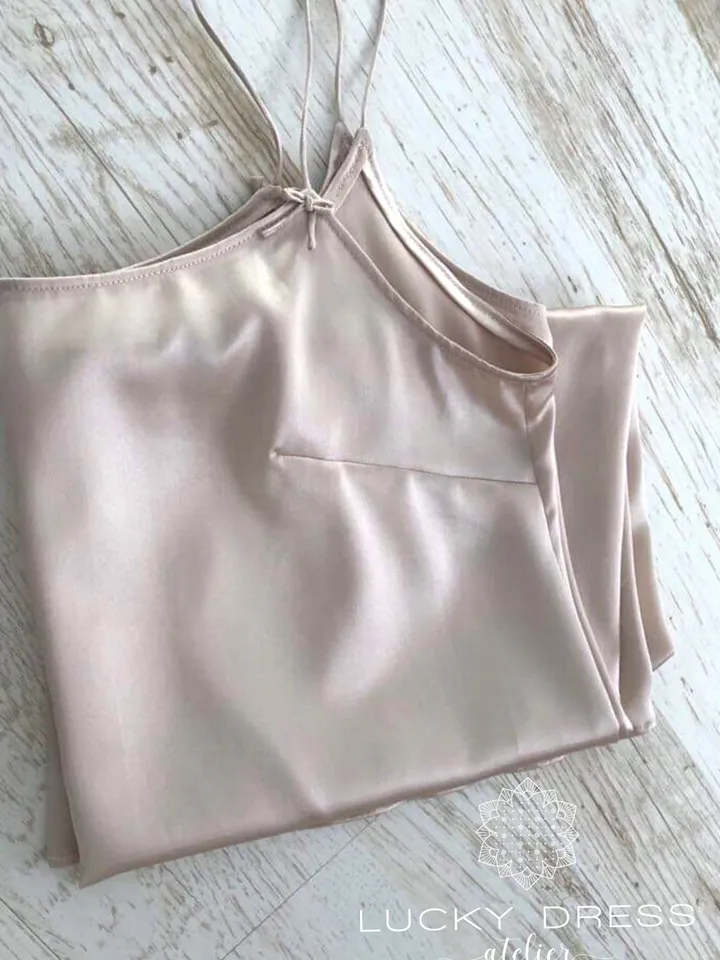 Custom nightgown Champagne silk pajamas Bridesmaid lingerie Silk nightgown Silk slip dress Bridal nightgown Silk nightdress women / Hedonia