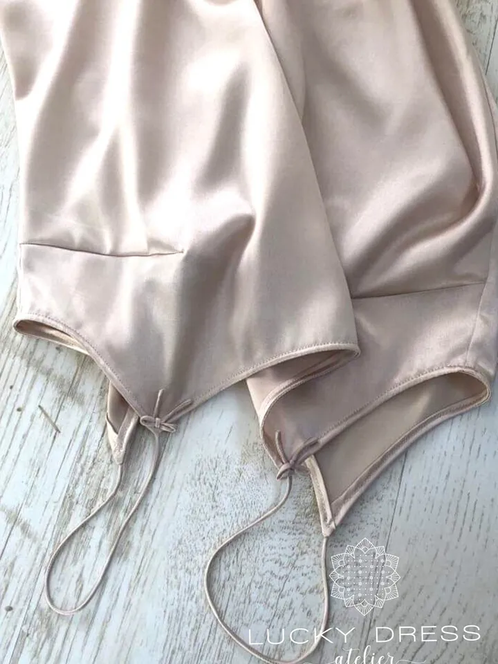 Custom nightgown Champagne silk pajamas Bridesmaid lingerie Silk nightgown Silk slip dress Bridal nightgown Silk nightdress women / Hedonia