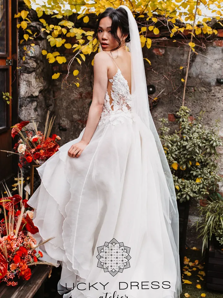 Wedding veil snow white Boho wedding veil plain Tulle veil classic Bridal veil personalized Long veil Bridal veil 2021 Custom / Kaya