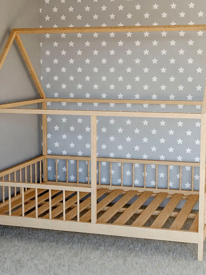 Toddler House Bed Plans, Full Size, DIY, PDF