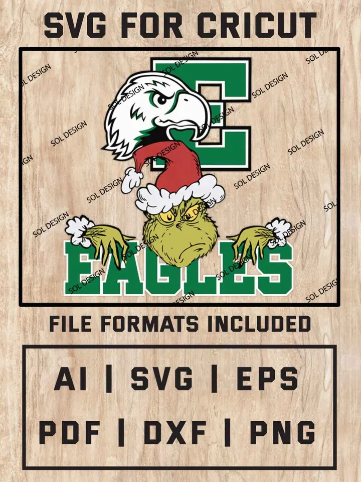 Grinch Eastern Michigan Eagles SVG, NCAA College Team SVG Design, NCAA Eastern Michigan Eagles SVG, NCAA Eastern Michigan Team Cricut, Christmas Svg, Grinch svg, Digital Download