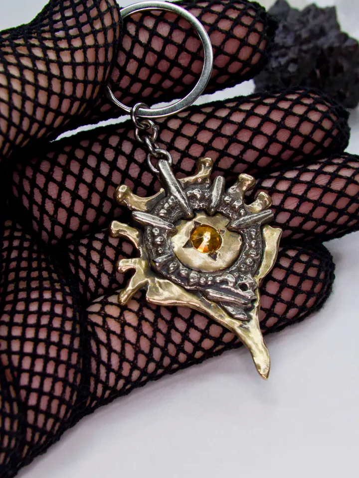 Hellfire keychain based on the magic of the world of Diablo / Gamer cosplay / diablo jewelry