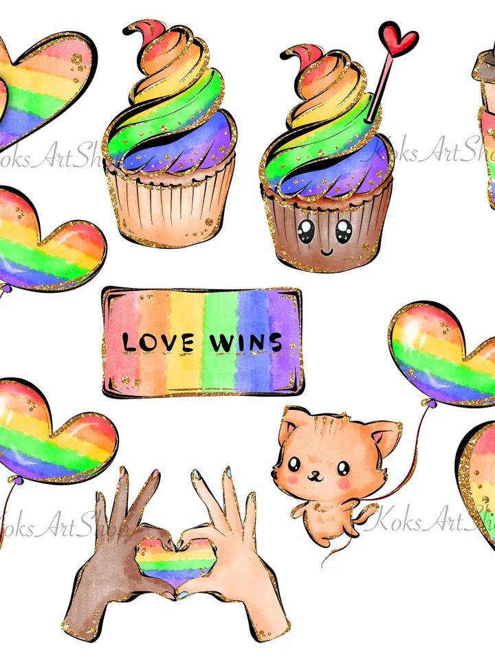 Lgbt pride bundle, lgbt png clipart, lgbtq sublimation, lgbt stickers, Pride bundle, Love is love clipart, lgbt bundle png, lgbtq bundle png