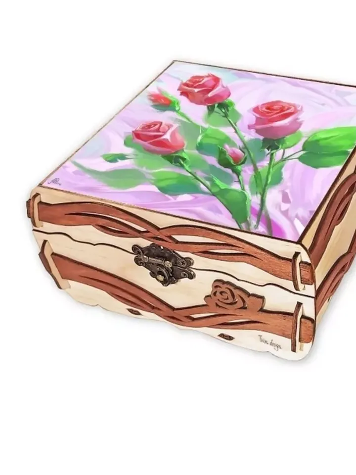 Gift set box with honey "Roses"
