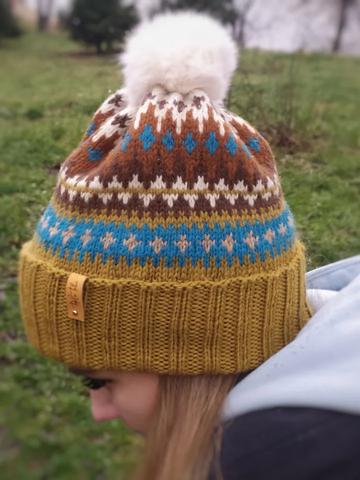 Warm handmade knitted hat