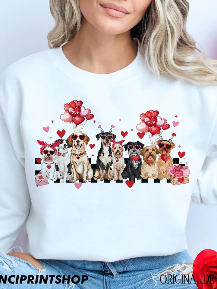 Valentines Day Dogs Png, Cute Valentines Day Png, Love Png, Dog Lover Png, Dog Valentines Png, Dogs Png, Valentines Day Shirt Png, Dog lover