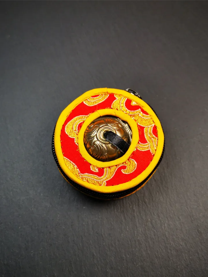 Gandhanra 2.7&quot; Tibetan Cymbals,Dragon Pattern Tingsha Bell,Buddhism Ritual Implement,Handmade in Nepal
