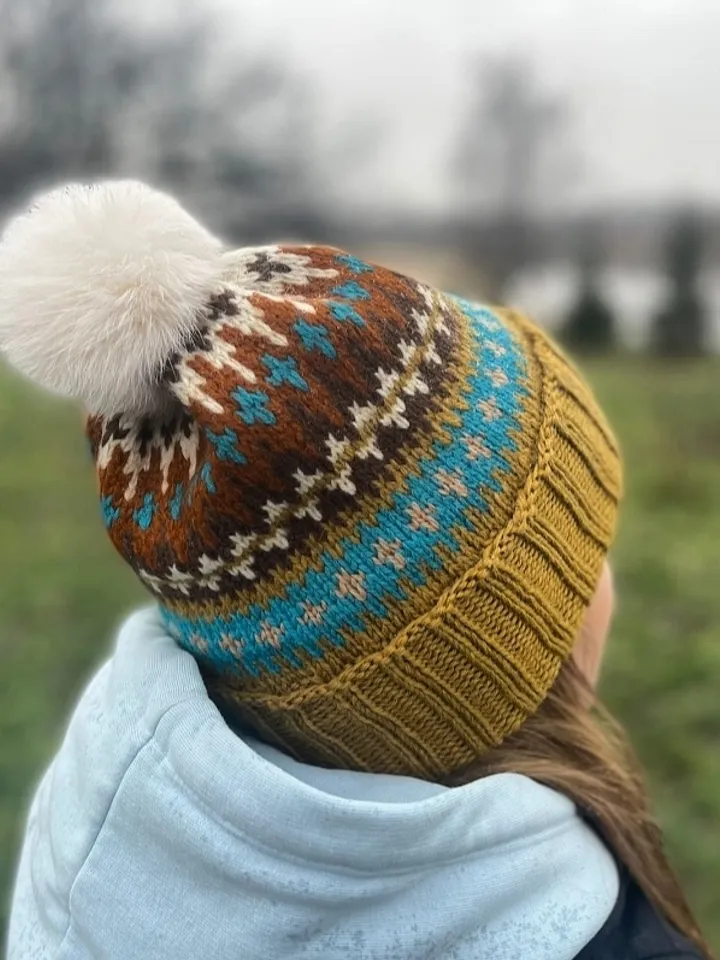 Warm handmade knitted hat