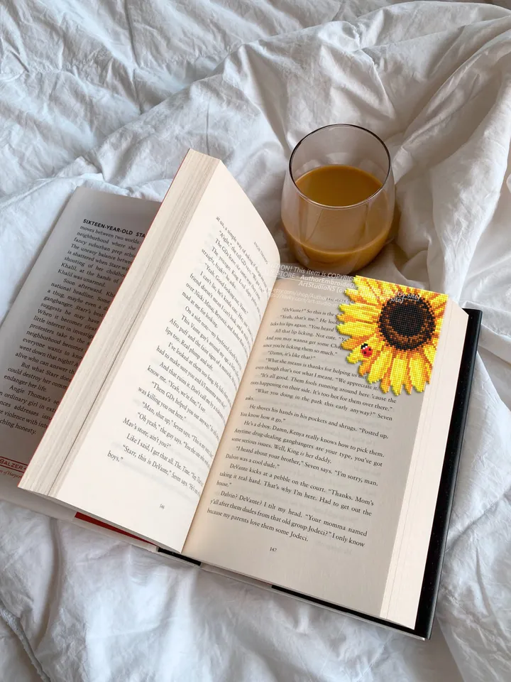 Corner bookmark Sunflower cross stitch pattern PDF download cross stitch chart, Floral bookmark pattern digital PDF Bookmark for women #B252
