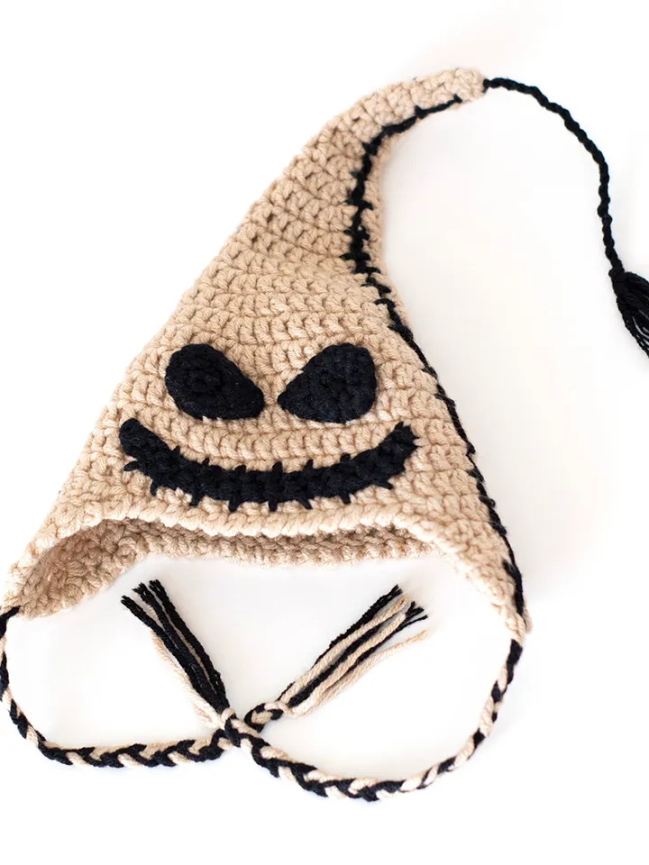 Oogie boogie crochet hat for Paola Reina doll, Meadowdolls Dumplings, Little Darling, Siblies for Halloween or Christmas