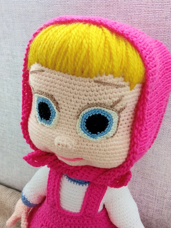 Crochet Masha doll,original gift idea,crochet doll,Masha and the bear crochet character,rag doll toy,doll for first birthday present,crochet